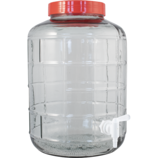 4 Gal - Wide Mouth Glass Carboy With Spigot
