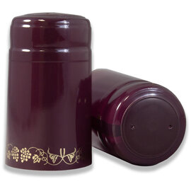 Burgundy/Gold Grapes Shrink Capsules (30/bag)