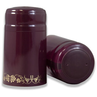 Burgundy/Gold Grapes Shrink Capsules (30/bag)
