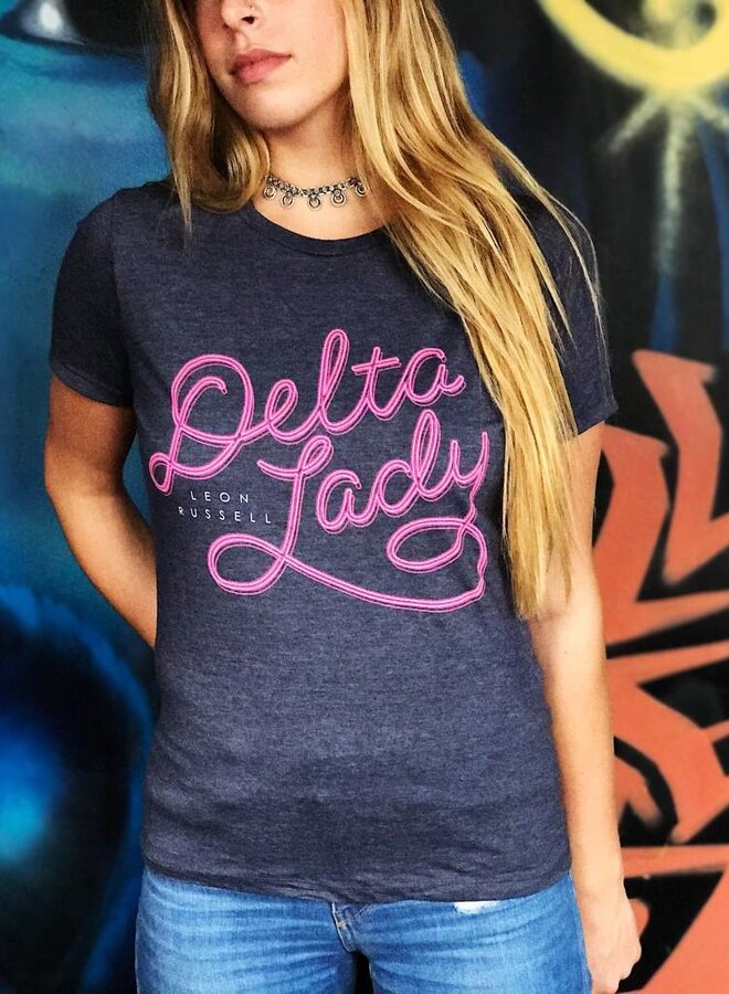 Leon Russell Delta Lady Womens Tshirt
