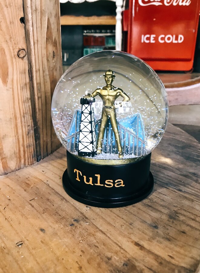 Golden Driller Snow Globe