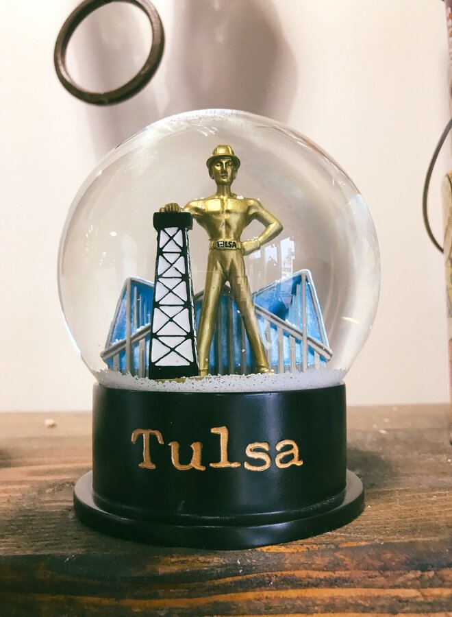 Golden Driller Snow Globe