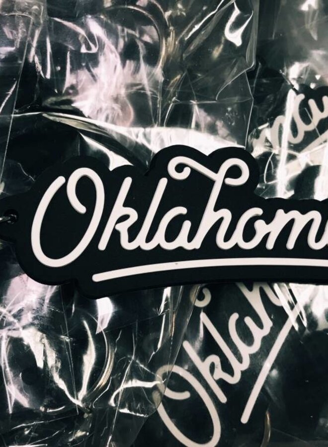 Oklahoma Script Keychain