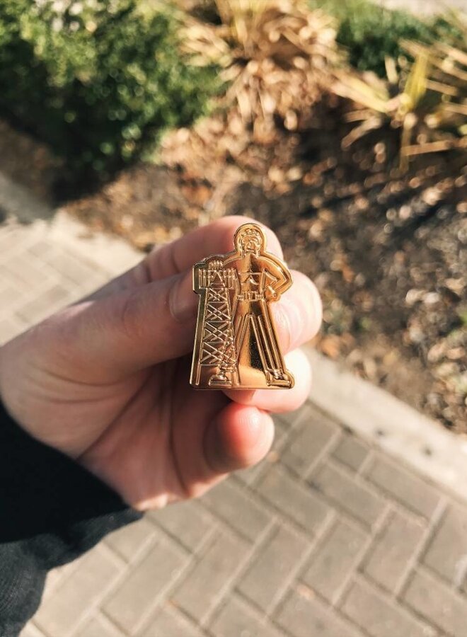Golden Driller Lapel Pin