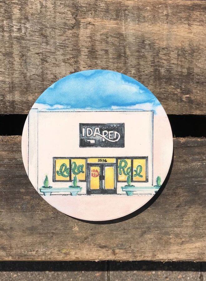 Ida Red Brookside Coaster