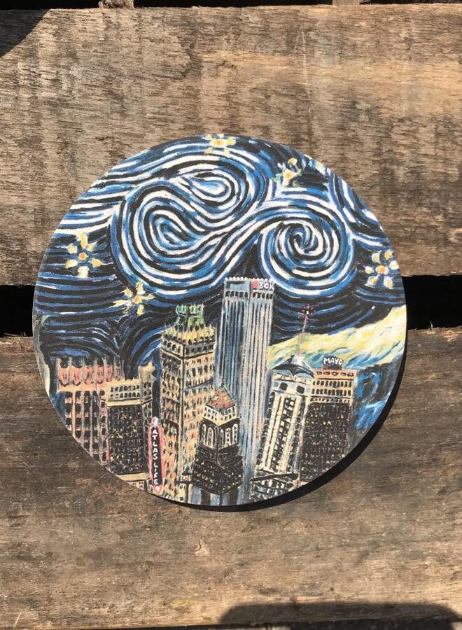 Tulsa Starry Night Coaster