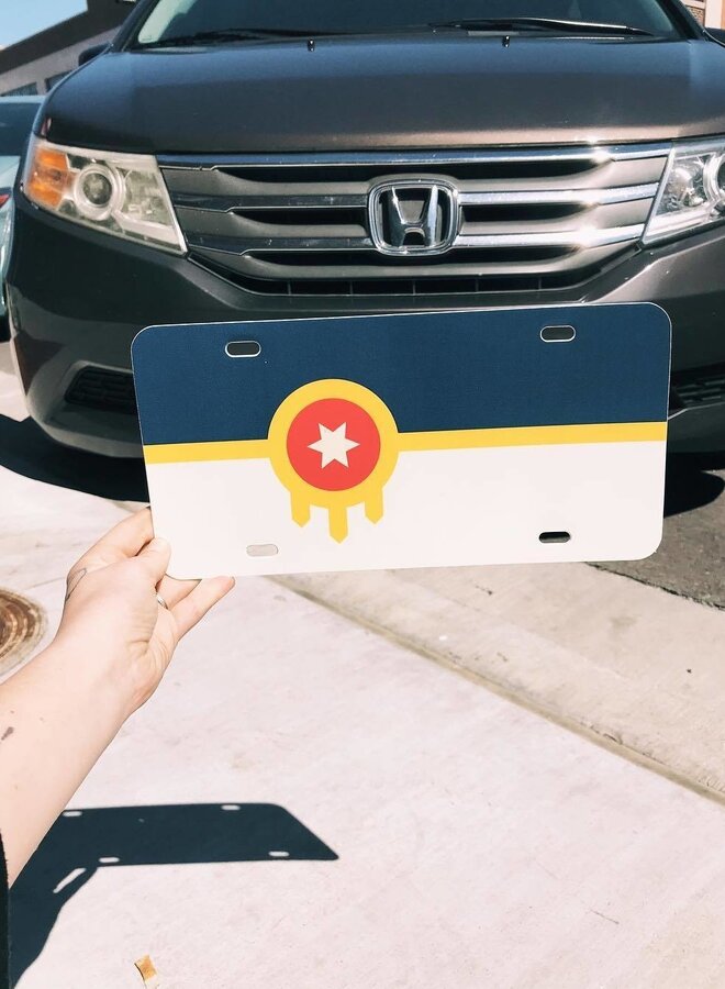 Tulsa Flag License Plate
