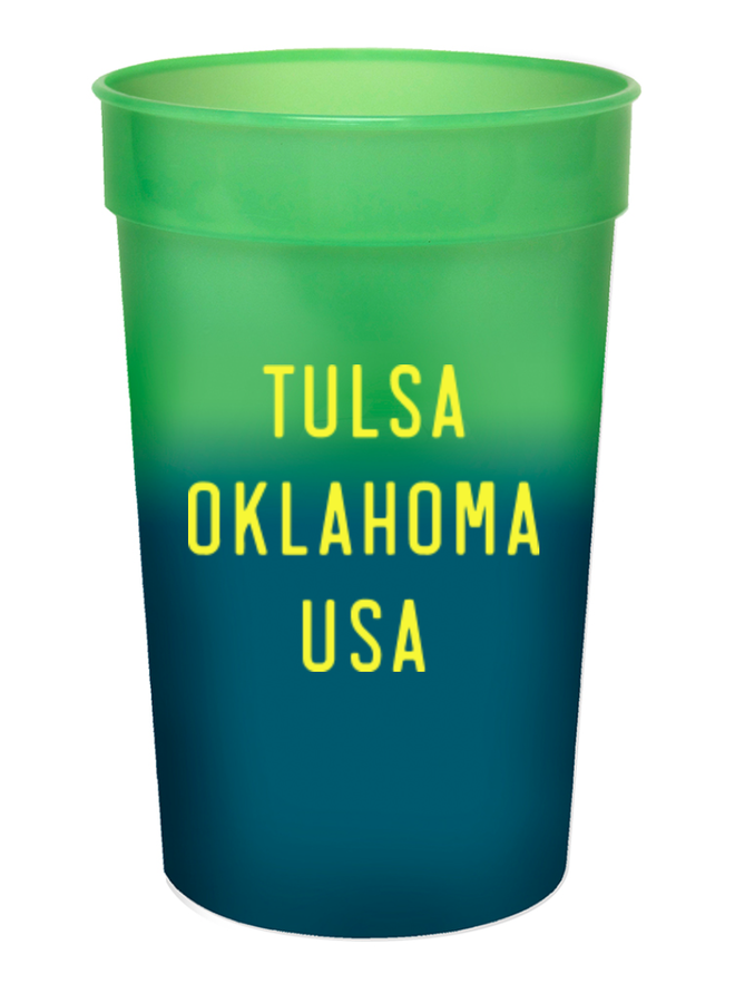 Tulsa USA Color Changing Stadium Cup