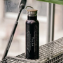 Tulsa Map Bottle With Bamboo Top In Matte Black