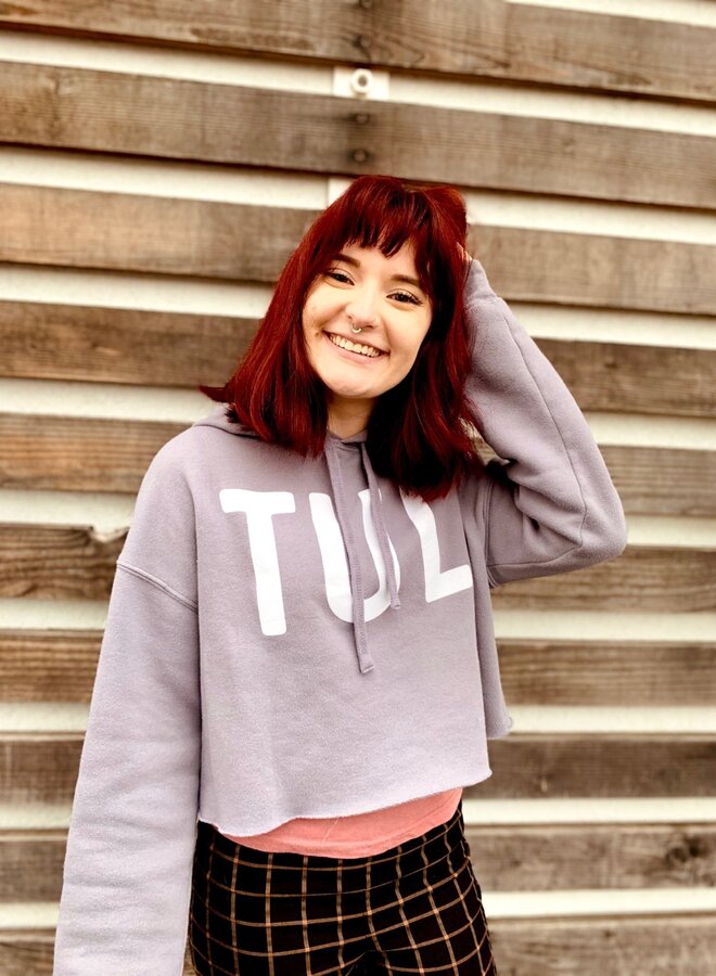 TUL Cropped Fleece Hoodie