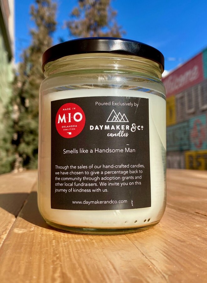 Golden Driller Glass Candle