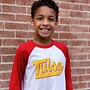 Tulsa Baseball Script Youth Raglan