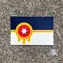 Tulsa Flag Sticker Large