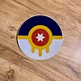Tulsa Flag Round Sticker 3"