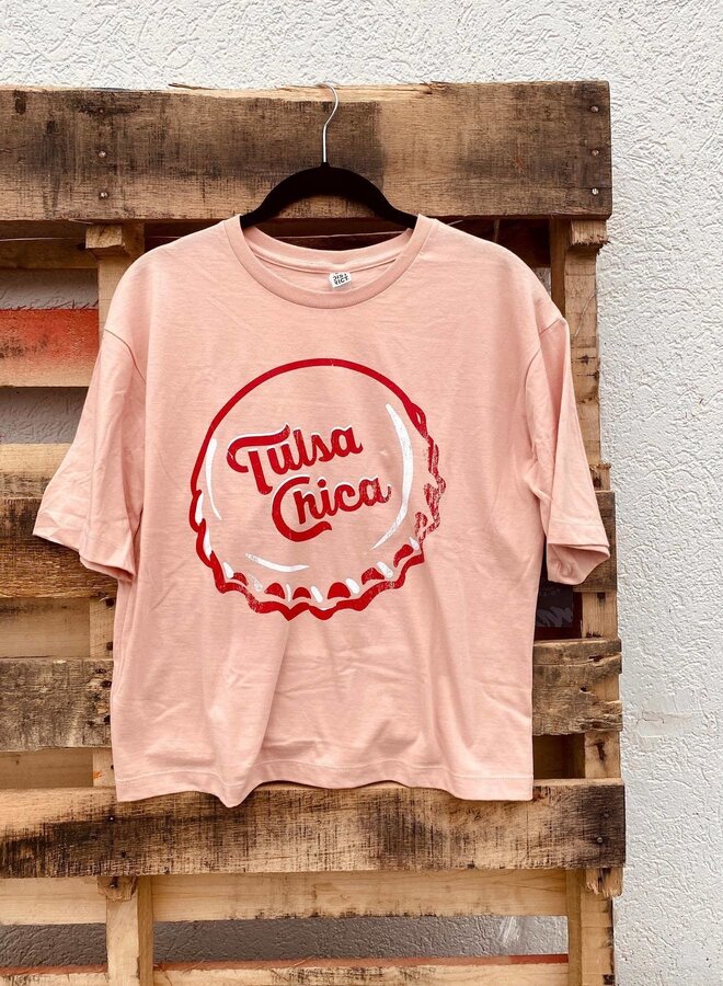 Tulsa Chica Pink Crop Tshirt