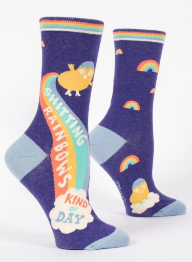 Shitting Rainbows Women’s Crew Socks