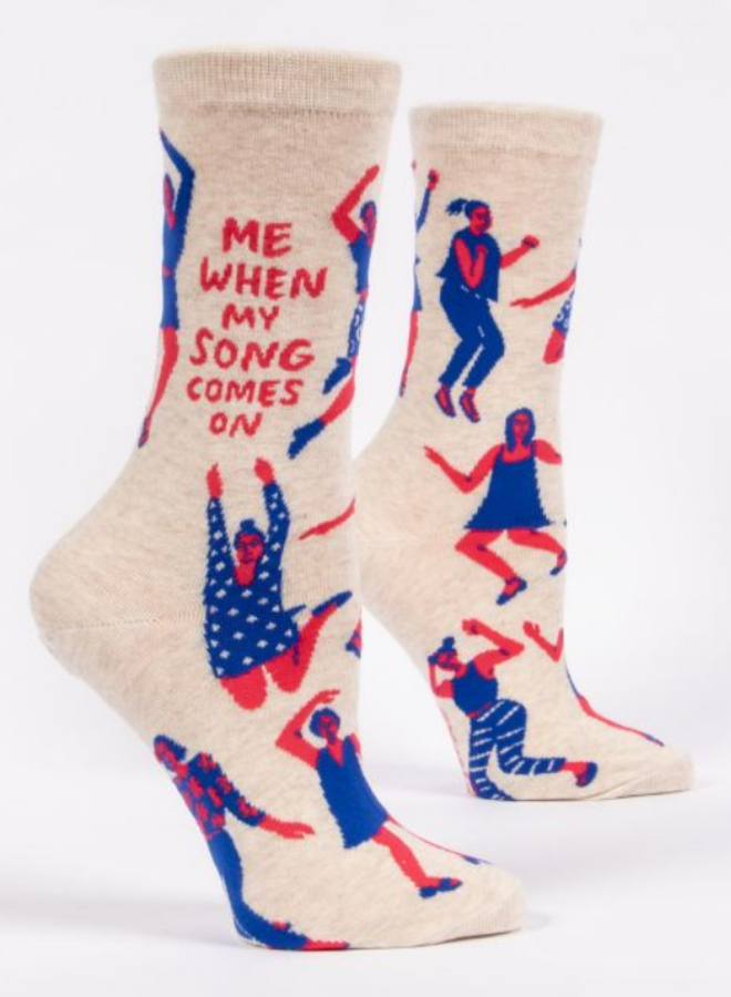 When My Song Comes On Crew Socks
