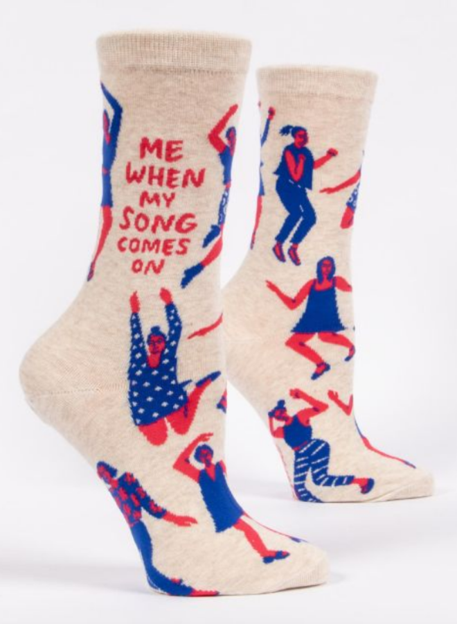 When My Song Comes On Crew Socks