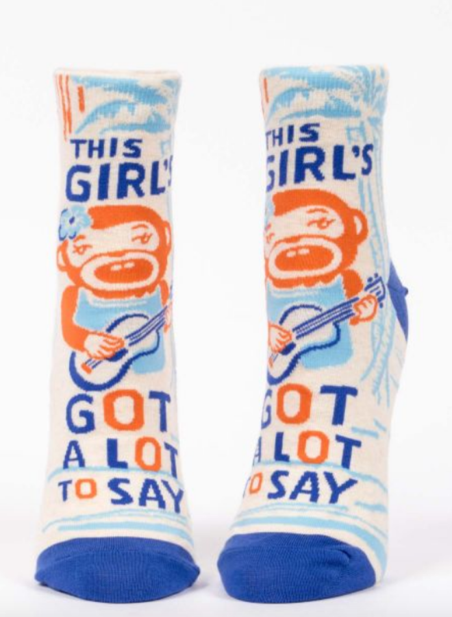 Girl's Got A Lot To Say Ankle Socks