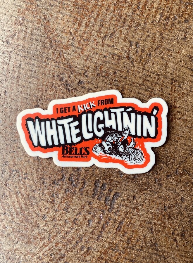 White Lightnin Sticker