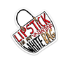 Lipstick in My Valentino White Bag Sticker