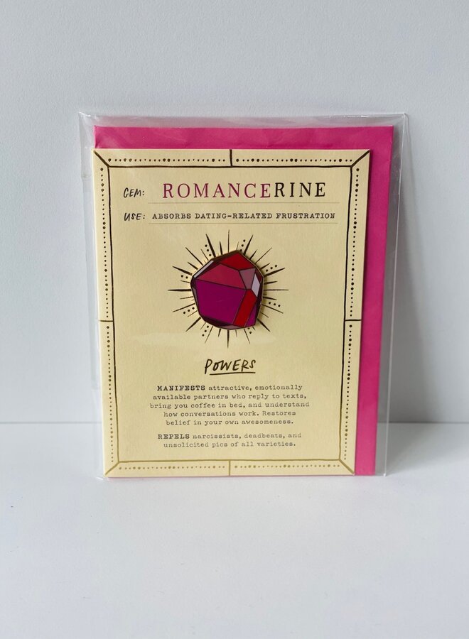 Gem Card and Enamel Pin Set- Romancerine