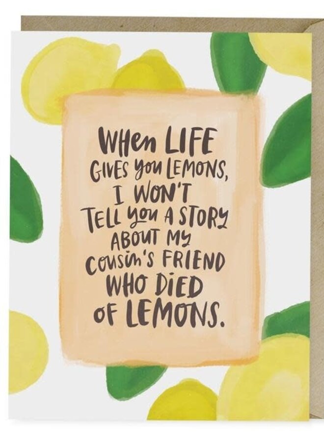 Died Of Lemons Card