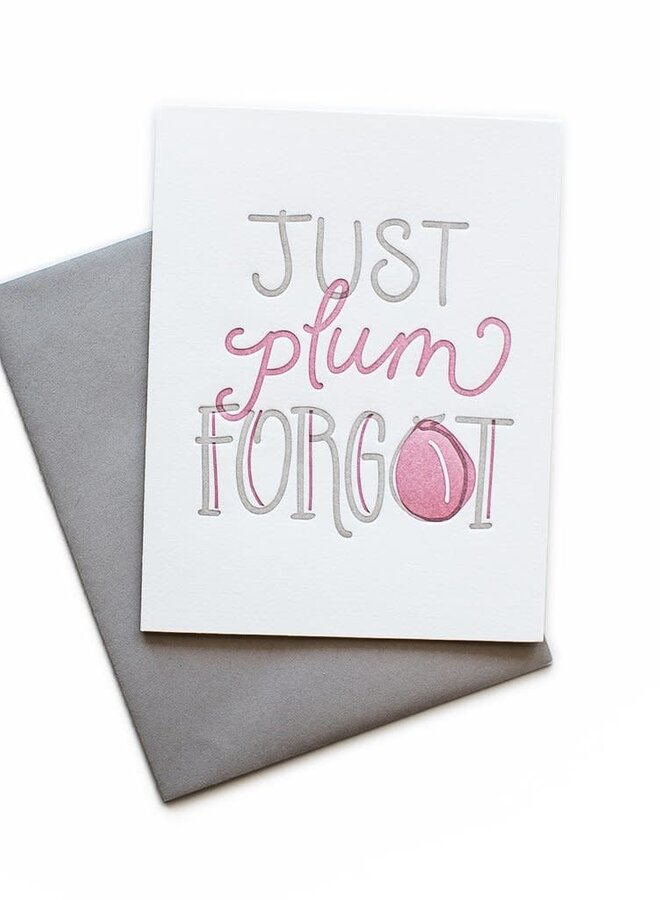 Just Plum Forgot Card
