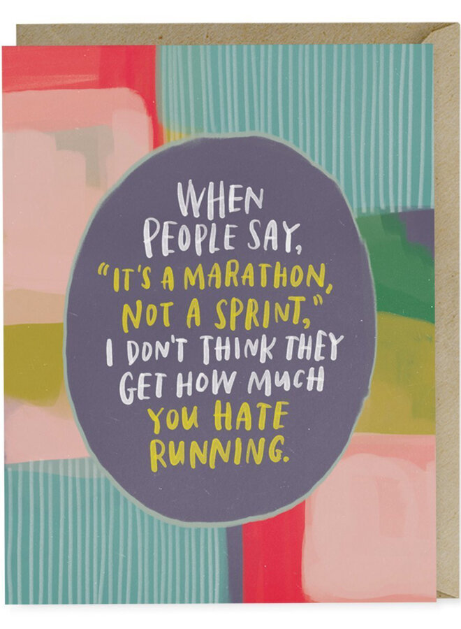 Hate Running Card