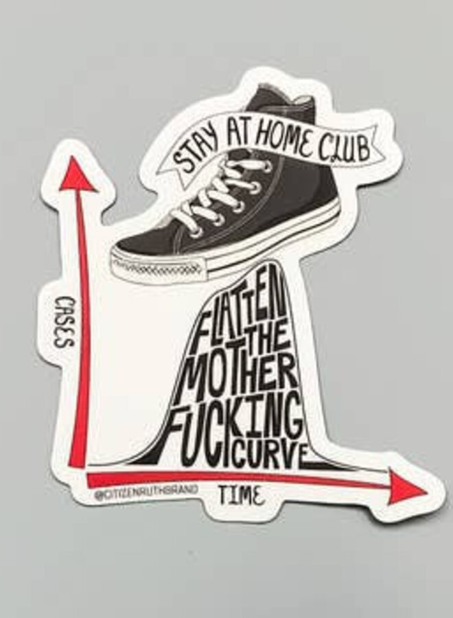 Flatten the Curve Sticker