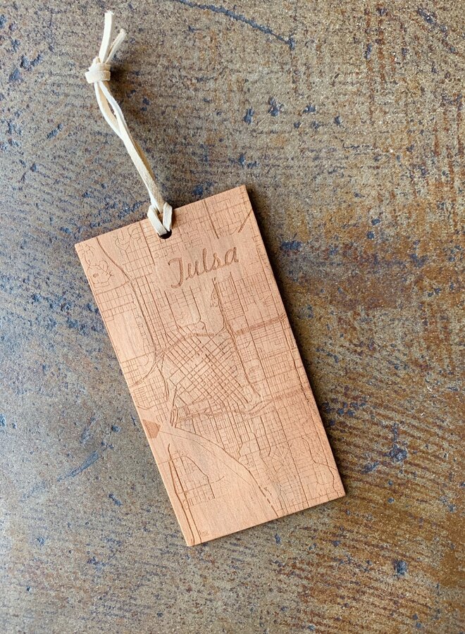 Tulsa City Map Bookmark