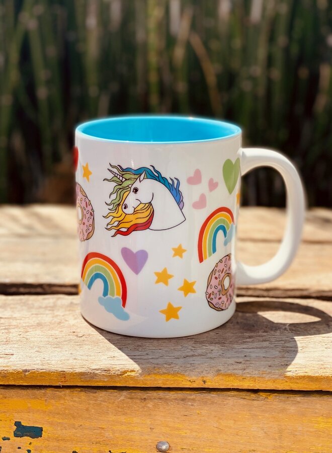 Unicorn Rainbows Donuts Mug