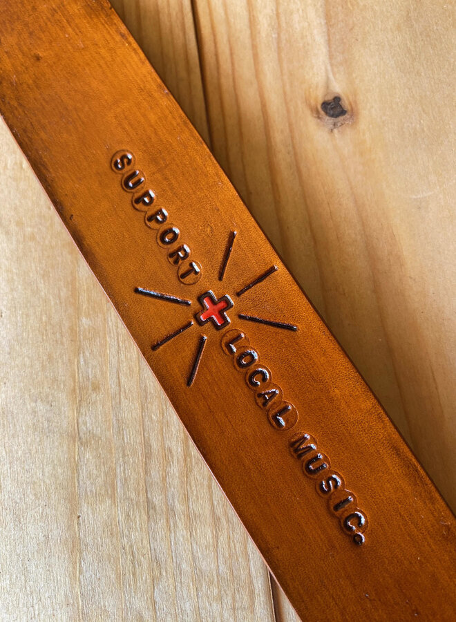 Preorder: Support Local Music Cross Custom Leather Cuff