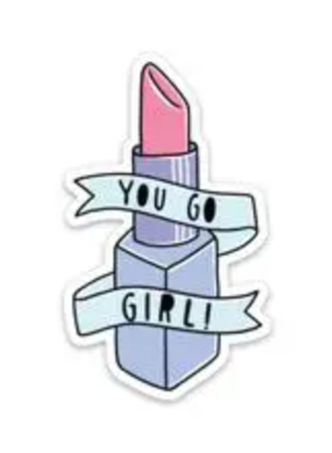 You Go Girl Lipstick Sticker