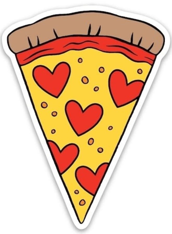 Pizza With Hearts Sticker