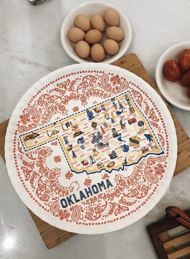 Oklahoma Platter Melamine 16"