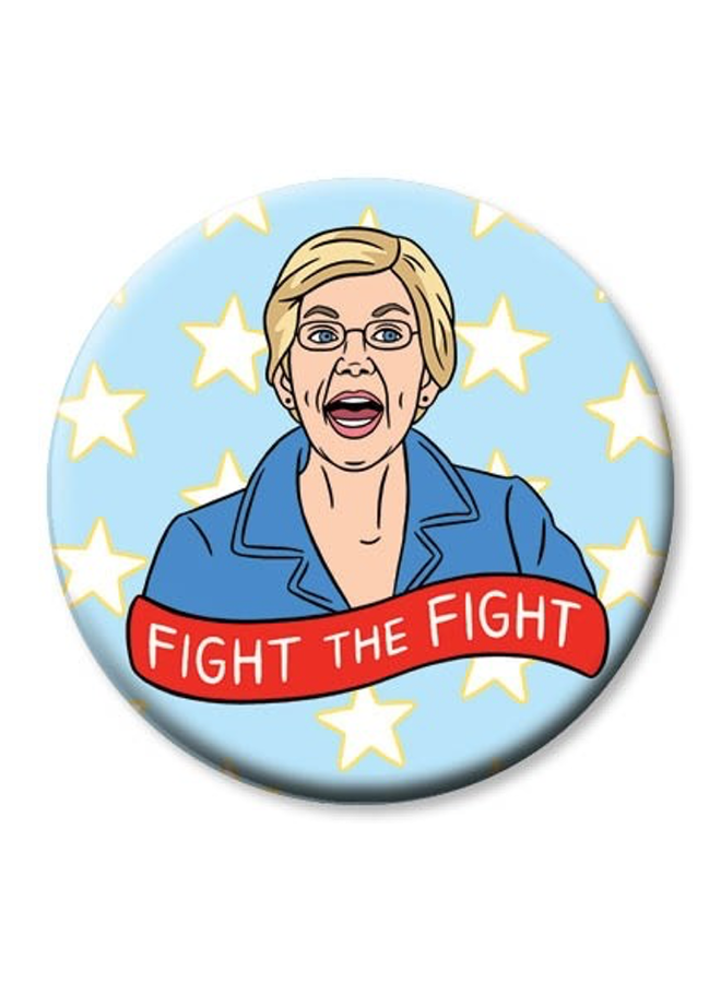 Round Magnet Elizabeth Warren Fight