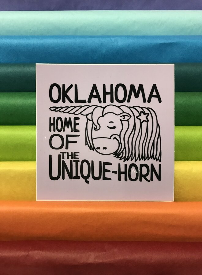 Oklahoma Unique-Horn Sticker