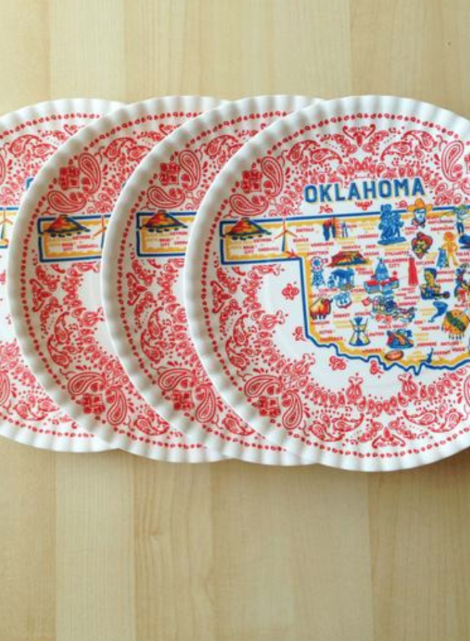 Oklahoma "Paper" Plate, St/4, 9"