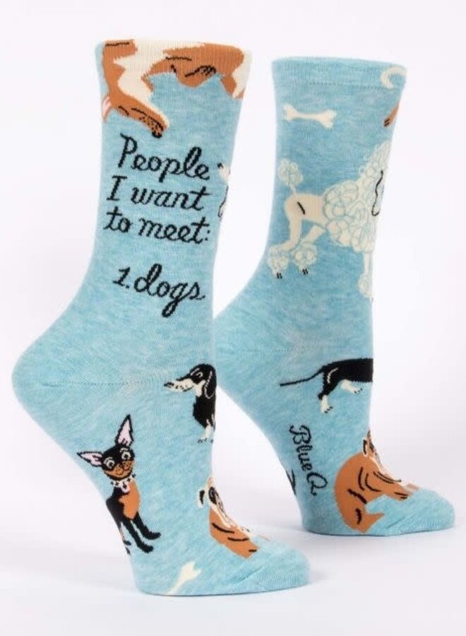 People To Meet Dogs Crew Socks