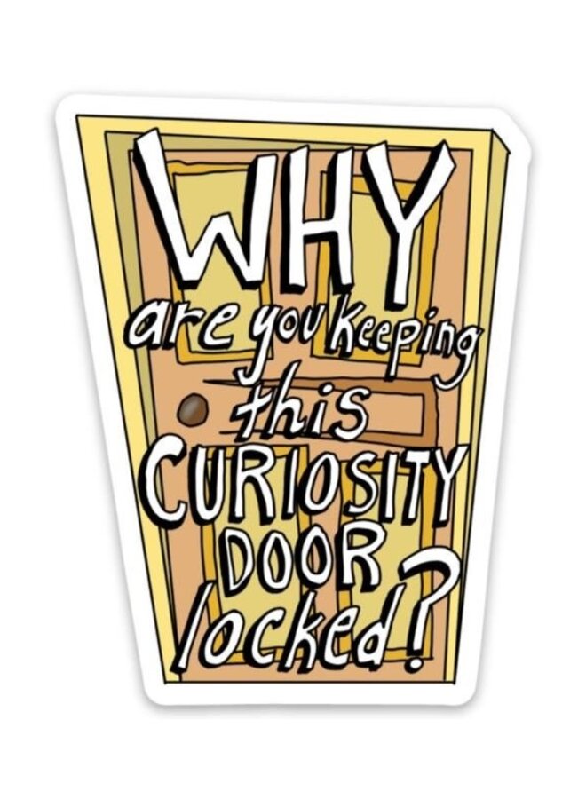 Keeping This Curiosity Door Locked Sticker - Stranger Things