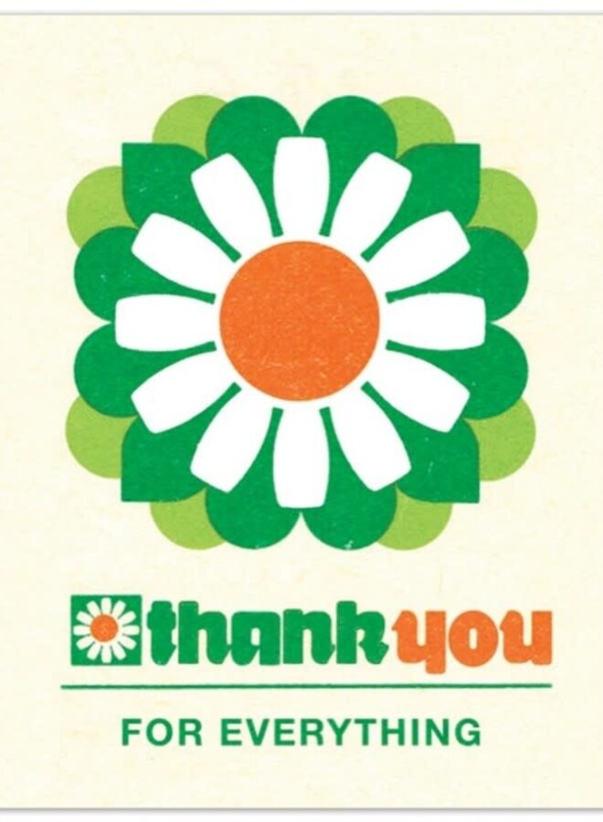 Mod Daisy Thank You Card