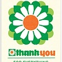 Mod Daisy Thank You Card