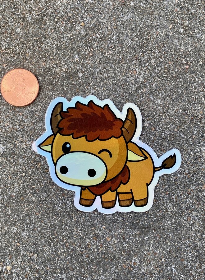 Holographic Bison Sticker