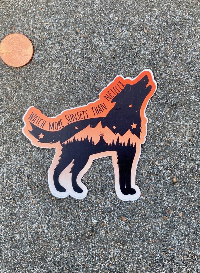 Watch More Sunsets Than Netflix Sticker