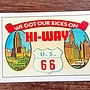 Route 66 Decal Postcard