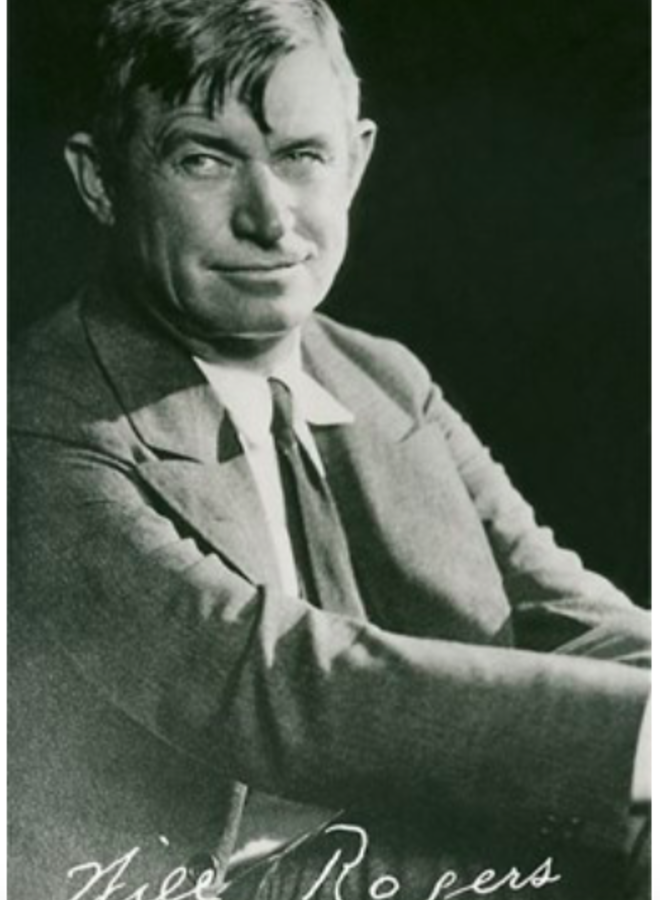 Signed Will Rogers Portrait Postcard