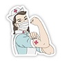 Rosie The Riveter Nurse Sticker