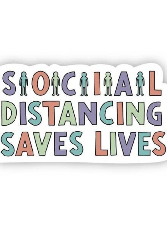 Social Distancing Sticker