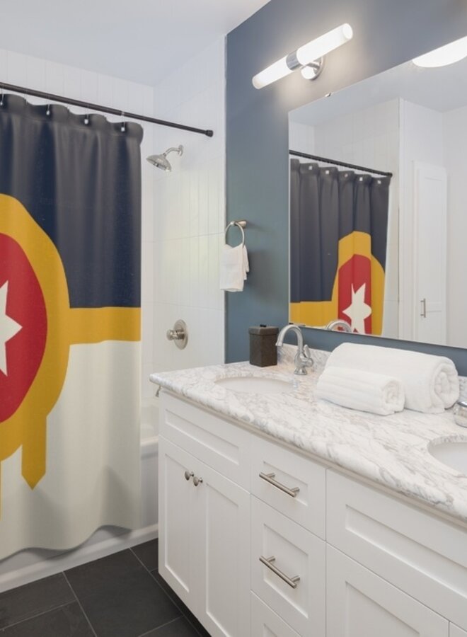 Tulsa Flag Shower Curtain